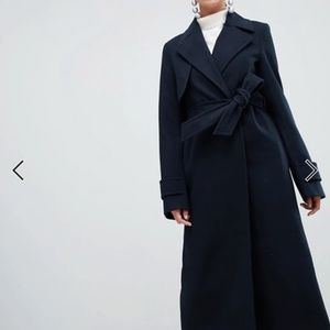 ASOS Design Formal Belted Coat sz TALL